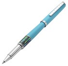 Xezo Speed Master Sky Blue Rollerball Pen  Fine Tip  Chrome Plated  Handmade  Le