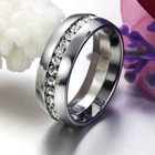 Men women s Fashion Jewelry Titanium Steel Engagement Bands Wedding Ring Sz 6-10