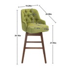 2-pc 360   Swivel Bar Stools Bar Chair Kitchen Counter Height Dining Chair olive