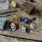 Vintage Junk Drawer Lot Of Pins And Misc  Trinkets As Is