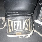 Everlast 1008 Lace-up Pro Fight Boxing Gloves Black white Adult 8oz  rare 