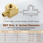 2pcs 1 8  Brass Tee Fittings 1 8  Npt Female Pipe To 1 8  Npt Male To 1 8  Np   