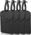 Kevancho Leather Luggage Tags For Men Women  Suitcase Labels Baggage Bag Tag    
