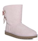 Ugg Customizable Bailey Bow Short Suede Boots Seashell Pink Women   s Size 9 Nib