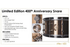  new  Zildjian 400th Anniversary Ltd Edition Alloy Snare Drum  285 Of 400