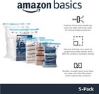 Vacuum Compression Space Saving Storage Bags With Hand Pump  Large  Pack Of 5