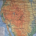 Vintage 1939 A j  Nystrom Usa Pull Down Classroom Map