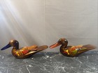 Vintage 10  Korean Wedding Ducks Handmade Hand-painted Wood   Beautiful  