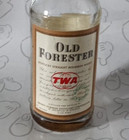Old Forester Kentucky Bourbon Whisky Vintage Mini Twa Airline Bottle 1 10 Pt