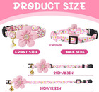 4 Pack Breakaway Cat Collars With Bells Flower Pendants Adjustable Floral Cat Co