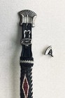 Jeff Sailors Western Hitched Horsehair Hatband 26-1 2    X 5 8    Red-black-natural