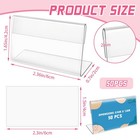 50 Pcs Mini Acrylic Sign Holders Small Clear Price Display Stand 2 4x1 6 In