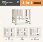 Mamazing Evonest 3-in-1 Convertible Mini Crib Wheels Washed Natural