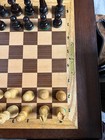 Chess Set - 7 8  King - Wood Pieces - 12  Folding Wood Board - Piece Box Too
