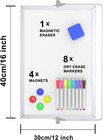Owill Dry Erase White Board  16inx12in Large Magnetic Desktop White Board With S