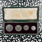 1868 Great Britain 4x Coin Maundy Mint Set Lot ov1983 Silver  With Case