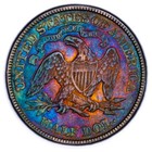 1877 Seated Liberty Half Dollar  pcgs--vf Detail  Gold Shield Looks Au  