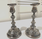 Sanborns  Mexican Sterling Silver    925  Pair Of Candlesticks 7 1 2    Tall 564gm