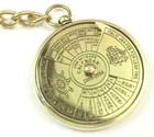 Brass Vintage Nautical 50 Years Perpetual Calendar Keychain Brass Key Ring Gift