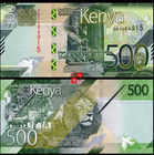 Kenya 500 Shillings 2024 P 55 Unc New Banknote