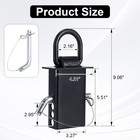 Stake Pocket D Ring Heavy Duty Adjustable Trailer Stake Pocket black  4 Pack