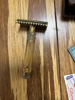 Gillette Safety Razor  gold Tone  17567 - Vintage - Genuine With Case And Blades
