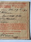 1890 Wells Fargo Co Express Nevada City California Ca Money Receipt Silver Bars