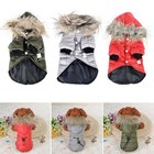 Warm Padded Dog Coat Jacket Small Clothes Puppy Cat Chihuahua Pet Winter Hoodie
