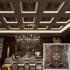Faux Tin Painting Ceiling Tiles Pvc 3d Wall Panels Pl19 Traditional Copper 10pcs