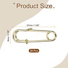 20pcs Safety Pins 27mm Electroplated Large Safety Pin For Clothes Gold