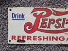 Vintage Pepsi-cola Porcelain 5 Cents Beverage Soda Gas Station Sign Coke 18 