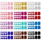 12 Sheets Glitter Toe Nail Wraps -adhesive Toe Nail Polish Stickers Solid Col   