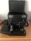 1936 Black Singer Featherweight 221 Pre-war Sewing Machine    Case  Aeo82511