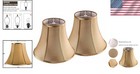 Light Gold Bell Lamp Shades Set Of 2 Medium Lampshade 6 7  top X 13  bottom X   