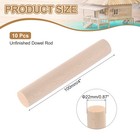 Wooden Dowel Rods  22mm 7 8 X 4 Inch Round Wooden Rod For Diy pack Of 10
