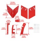 15683 Hiller-furrower Kit Adjustable Wing For Rear Tine Tillers Rototiller