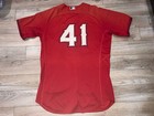 Los Angeles Anaheim Angels  41 Mlb Majestic Game Worn Jersey 48