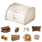 Modern Metal Bread Box Large Kitchen Storage Containers Loaf Storage Bin White