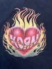 Vintage Rare Korn Flaming Heart Women s Babydoll T Shirt Size Medium