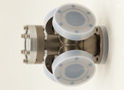 Uhv 2 75  Cf 5-way Conflat Cross   Borosilicate Viewport Set Dn40 Audited Used