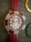 Men   s Techno King Bulky Watch W interchangeable Faces  needs Battery 