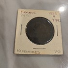 1886 France 10 Centimes - Au - Rare High Value Coin - Lot  d8