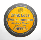 Vintage Lompoc Brewing Beer Coaster Portland Oregon Closed Craft Brewery Pub Mat