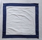 Chaps Ralph Lauren Euro Shams Navy Blue Wide Band Button Closure 100  Cotton