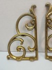 Vintage Cast Metal Gold Ornate Filagree Scroll Hollywood Regency Wall Brackets