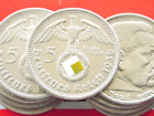 Germany 5 Reichsmark 1936 A Hindenburg Silver Coin Third Reich Genuine Ww2 Mark