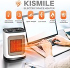 Kismile Portable Electric Space Heater  Small Ceramic Heater Fan With Thermos