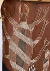 Original Vintage Australian Aboriginal Bark Painting By Tom Wood Indigenous Art