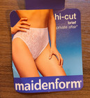 Maidenform White Pvt Affair Hi Cut Sheer Lace Panties Nwt  40543 Vintage Sz S 5