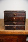 Antique Apothecary Cabinet Niehoff Parts Wood Drawer Vintage Automotive Counter